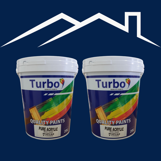 Turbo Roof Paints - Pure Acrylic - Water Based - Atlantic Blue