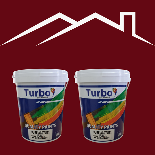 Turbo Roof Paints - Pure Acrylic - Water Based - Terraotta Red